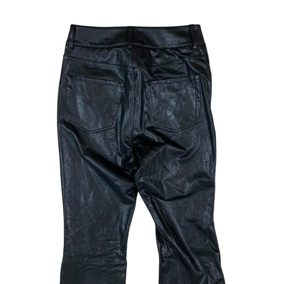 Commando Black Faux Leather Flare Pants XS High Rise Stretch Vegan - Picture 4 of 6